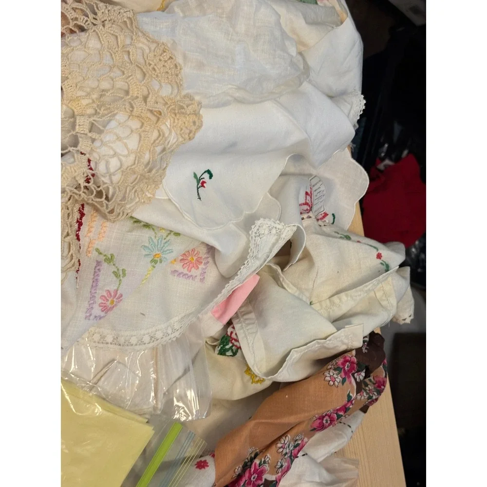 Vintage Linens lace and chrochet.
